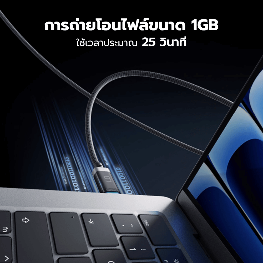 สายชาร์จ CUKTECH CTC620P สีดำ 6A 240W สายชาร์จมีจอ USB-C TO USB-C รองรับชาร์จเร็ว PD3.1_10
